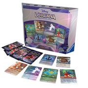 Lorcana: Rise of the Floodborn Disney 100 Collectors Edition - Lorcana Rise of the Floodborn Disney 100 Collectors Edition box with colorful fantasy card art and multiple collectible.