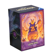 Lorcana TCG: Azurite Sea Deck Box Pooh - Rectangular Lorcana TCG deck box featuring orange and purple hues with an illustrated bear holding a pumpkin under autumn.