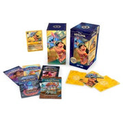 Lorcana TCG: Archazia's Island Gift Set - Lorcana TCG Archazia's Island Gift Set with colorful character-themed box, collectible cards, and yellow card sleeves.