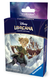 Lorcana TCG: Reign of Jafar Sleeves: Tinkerbell - Pack of 65 Lorcana TCG card sleeves featuring Tinkerbell illustration on glossy finish blue and purple packaging.