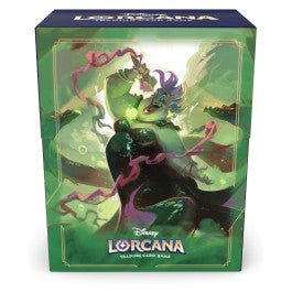 Lorcana TCG: Archazia's Island Deck Box - Ursula - Green and black deck box featuring Ursula illustration with purple tentacles from Disney Lorcana TCG.