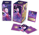 Lorcana TCG: Fabled Elsa Gift Set - Purple and gold Lorcana TCG Fabled Elsa gift box with illustrated Elsa figure and collectible trading cards displayed around