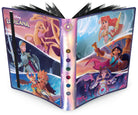 Lorcana TCG: Fabled 9-pocket Portfolio - Hardcover Lorcana TCG portfolio with colorful fantasy character artwork and nine-pocket clear sleeves inside.