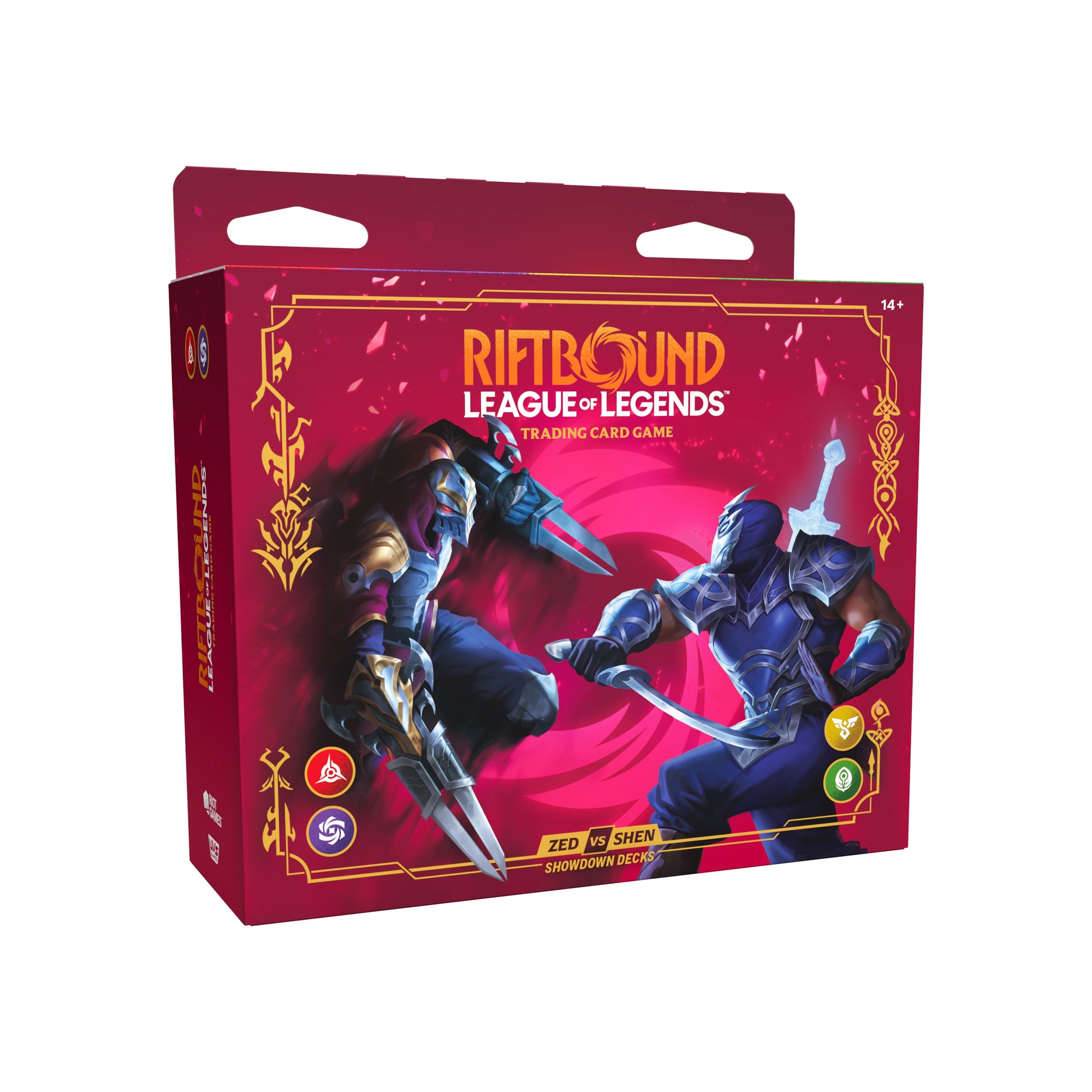 Riftbound: League of Legends TCG: Vendetta Showdown Decks - League of Legends TCG Vendetta Showdown Decks featuring two armored characters in combat poses on the front.