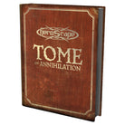 Heroscape: Tome of Annihilation (PREORDER) - Brown hardcover book with gold embossed title "Heroscape Tome of Annihilation" and decorative border on front cover.