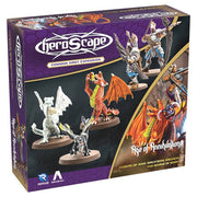Heroscape: Greatbow Archers and Scions of Icaria Army Expansion - Heroscape Greatbow Archers and Scions of Icaria expansion box featuring colorful fantasy miniatures of winged archers, a.