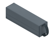 Heavy Play RFG Deckbox Carrier 500DS - Artificer Grey - Rectangular Artificer Grey plastic deckbox carrier with rounded edges and a handle slot on one end.