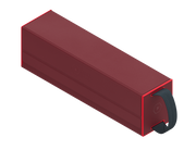Heavy Play RFG Deckbox Carrier 500DS - Barbarian Red - Rectangular heavy-duty deckbox carrier in deep red with a textured finish and a durable black strap loop handle on one end.