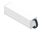 Heavy Play RFG Deckbox Carrier 500DS - Cleric White - White rectangular deckbox carrier with rounded edges and a black securing strap on one end.