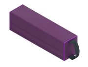 Heavy Play RFG Deckbox Carrier 500DS - Noble Purple - Rectangular, solid noble purple deckbox carrier with a smooth matte finish and a black strap on one end.