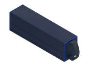 Heavy Play RFG Deckbox Carrier 500DS - Rogue Blue - Rectangular navy blue deckbox carrier with smooth matte finish and rounded edges, featuring a black latch on one end.