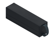 Heavy Play RFG Deckbox Carrier 500DS - Warlock Black - Black rectangular deckbox carrier with rounded edges and a textured grip end cap.