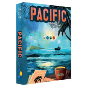 Pacific - Boxed strategy board game titled Pacific with ocean waves, palm trees, and a ship on the cover art.