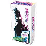 Radlands Essentials: Complete Edition (PREORDER) - Radlands Essentials Complete Edition game box with stylized punk character and vibrant purple, blue, and pink colors on.
