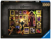 Villainous Jafar 1000 Piece Puzzle - Jafar-themed 1000-piece Ravensburger puzzle with vibrant character portraits on black background.
