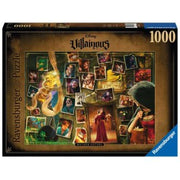 Villainous: Mother Gothel 1000 Piece Puzzle - Villainous Mother Gothel 1000-piece puzzle box with dark, magical collage featuring character portraits and enchanted scenes.