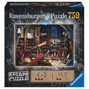 ESCAPE: Space Observatory 759 Piece Escape Puzzle - Ravensburger 759-piece puzzle featuring a detailed space observatory scene with telescope, star charts, and vintage decor.