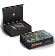 Sorcery: Contested Realm - Ed Beard Jr's Dragonlord Box - Black collector's box with vibrant fantasy dragon artwork on the lid, featuring intricate details and bold colors, opens to.
