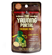D&D: The Yawning Portal Treasure Pack Blind Bags - D&D Yawning Portal Treasure Pack blind bag with dark fantasy design, featuring green bag illustration and gold text.