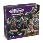 Heroscape: Army Expansion - Upgraded Necrotech Reavers (PREORDER) - Heroscape Upgraded Necrotech Reavers box showing four skeletal warrior miniatures with weapons, painted in gray and blue.