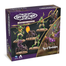 Heroscape: Army Expansion - Skordyre Soldiers (PREORDER) - Heroscape Skordyre Soldiers expansion box featuring green-armored insectoid warriors and large purple arachnid creatures on.