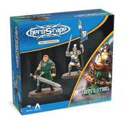 Heroscape: Army Expansion - Champions of Jandar, Remastered (PREORDER) - Heroscape Army Expansion box featuring painted fantasy warrior miniatures with swords and shields on black background.