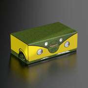 Squaroes: Collectors Case - Teenage Mutant Ninja Turtles - Turtle Van - Green and yellow rectangular collector case designed like Teenage Mutant Ninja Turtles Turtle Van with front headlights and.
