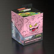 Squaroes: 100+ Deckbox -Teenage Mutant Ninja Turtles - Krang with Bubble Walker - Rectangular deck box featuring pink, brain-like texture and a menacing character with yellow eyes and sharp teeth, themed.