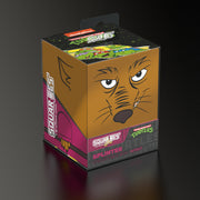 Squaroes: 100+ Deckbox -Teenage Mutant Ninja Turtles - Splinter - Square-shaped deck box with a stylized close-up of Splinter’s face in brown and orange tones, Teenage Mutant Ninja Turtles.