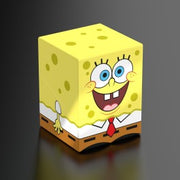 Squaroes - Boulder 100+ - SpongeBob SquarePants - SpongeBob - Yellow cube-shaped deck box featuring SpongeBob SquarePants' face and signature outfit with white shirt and red tie.