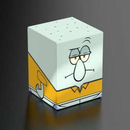 Squaroes - Boulder 100+ - SpongeBob SquarePants - Squidward - Light gray square deck box with Squidward's face and yellow shirt design from SpongeBob SquarePants.