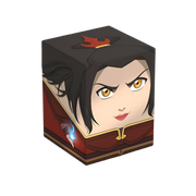 Squaroes 100+ Boulder: Avatar The Last Airbender - Azula - Square black and red deck box featuring Azula’s face and fire emblem from Avatar The Last Airbender.