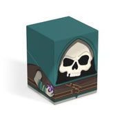 Squaroes - Boulder 100+ - MTG - Foundations - Tinybones - Dark teal rectangular deck box featuring a skull motif framed by a stone arch with a purple hand and brown base.