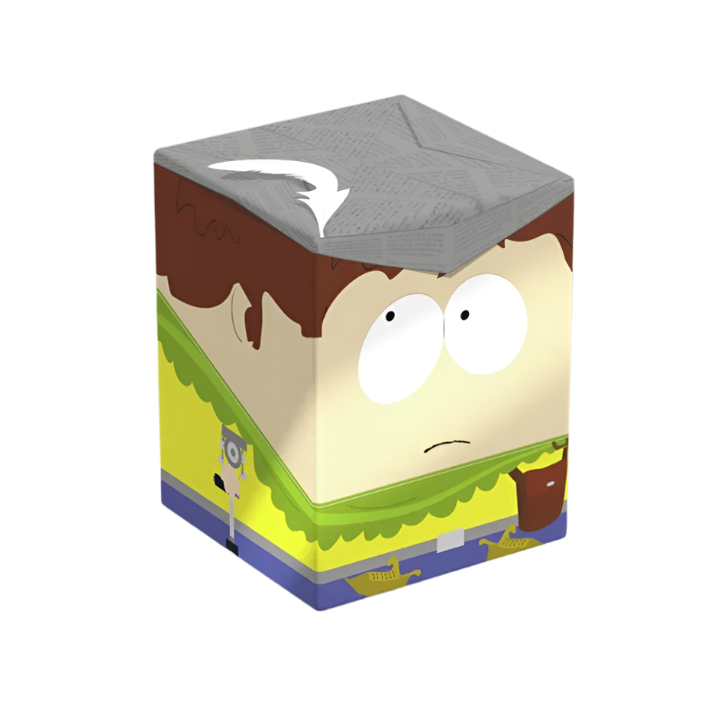 Squaroes: 100+ Deckbox - South Park - Jimmy the Bard - Square-shaped deck box with cartoon character design featuring beige, brown, green, and blue colors and a gray lid.