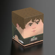 Squaroes Boulder 100+: The Lord of the Rings - Sam - Square deck box designed as a stylized character head with curly brown hair and a serious expression, featuring detailed.
