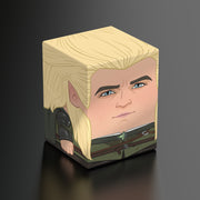 Squaroes Boulder 100+: The Lord of the Rings - Legolas - Square beige deck box with stylized Legolas face and elf features on front and top sides.