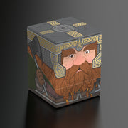 Squaroes Boulder 100+: The Lord of the Rings - Gimli - Square deck box featuring detailed cartoon-style illustration of Gimli from The Lord of the Rings with a gray and gold.