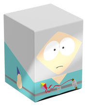 Squaroes 100+ Boulder: South Park: Fractured but Whole - Human Kite - Rectangular deck box featuring a cartoon character with pale face, wide eyes, and teal clothing holding a red and yellow.