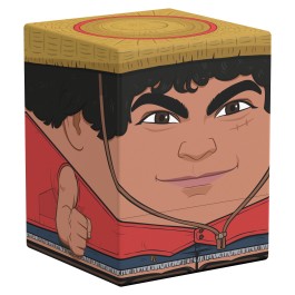 Squaroes 100+ Boulder - Netflix's One Piece - Monkey D. Luffy - Square deck box with cartoon close-up of a smiling boy wearing a red jacket and tan hat on the lid.
