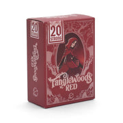 20 Strong: Tanglewoods Red (Core Box) - Red rectangular card game box featuring a cloaked figure and ornate floral design with white "20 Strong" and "Tanglewoods.