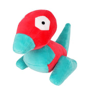 Pokémon All Star Collection - Polygon Plush, 6" - Red and teal plush with polygon-inspired design, large white eyes, rounded body, and tail.