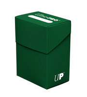 Ultra Pro Poly Deck Box - Green - Green Ultra Pro Poly Deck Box with hinged lid and white UP logo on the front side.