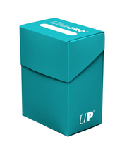 Ultra Pro Poly Deck Box - Light Blue - Light blue Ultra Pro poly deck box with white logo and angled lid edge.