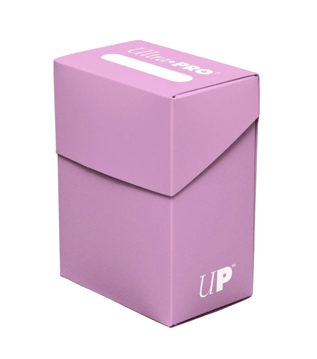 Ultra Pro Poly Deck Box - Pink - Pink Ultra Pro Poly Deck Box with white UP logo on front and flip-top lid.