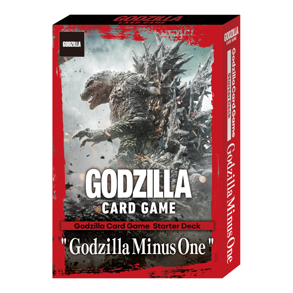 Godzilla Card Game: Godzilla vs. Godzilla: Godzilla Minus One Starter Deck - Godzilla card game starter deck box featuring dynamic Godzilla artwork with dark, smoky background and bold red border.