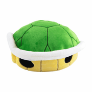 Club Mocchi Mocchi: Nintendo Mario Green Shell Plush - Soft green turtle shell plush with white trim and yellow base, inspired by Nintendo Mario design.