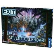 EXIT: Advent Calendar: The Magic of Christmas (PREORDER) - Rectangular advent calendar box featuring a snowy forest scene with a campfire and glowing lights under a starry sky.