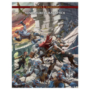 Castles & Crusades: Adventurers Backpack - Book cover with fantasy battle scene featuring armored warriors and a castle, titled Castles & Crusades Adventurers Backpack.