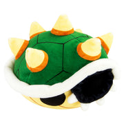Club Mocchi Mocchi: Nintendo Bowser Shell Junior Plush - Green Bowser shell plush with white trim and six yellow-orange spikes, soft fabric design.