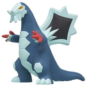 Takaratomy Pokemon Figure Collection - Baxcalibur - Blue dinosaur-like Pokemon figure with light blue hexagonal chest, red claws, and large wing with jagged edges.